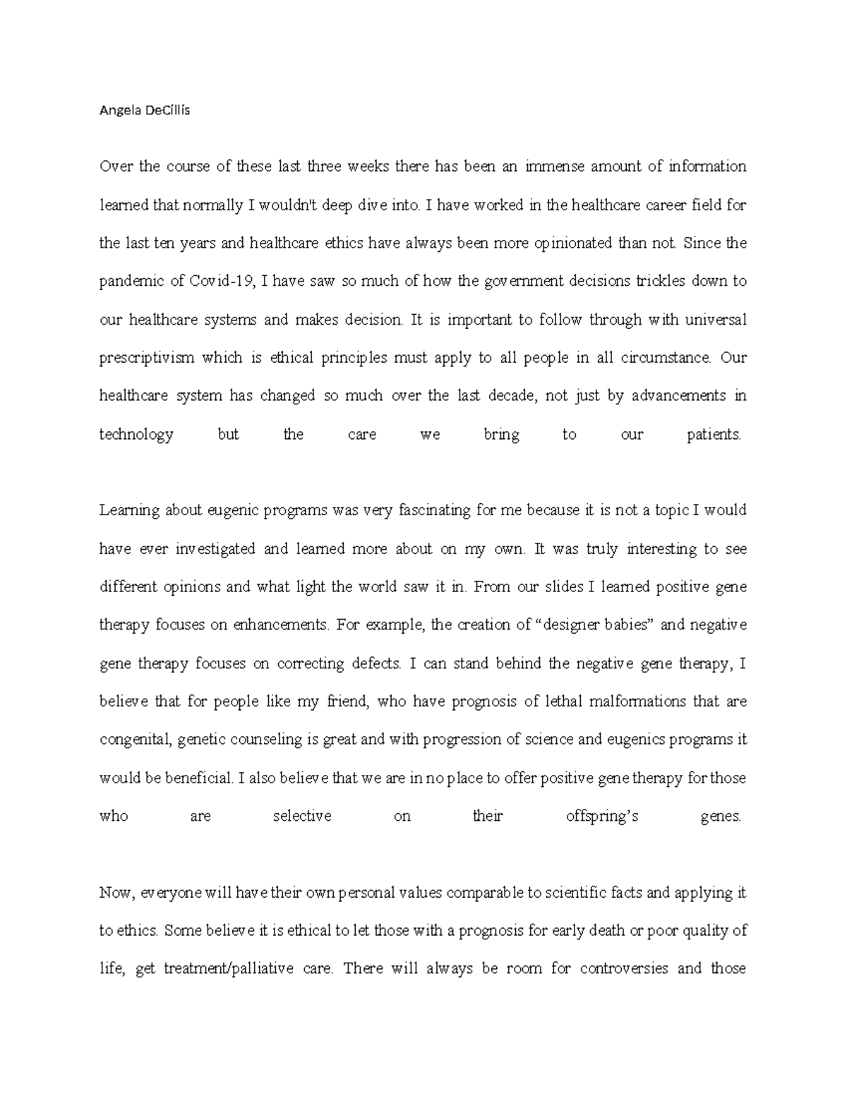 Healthcare Ethics Coursework: Exploring Gene Therapy Controversies ...