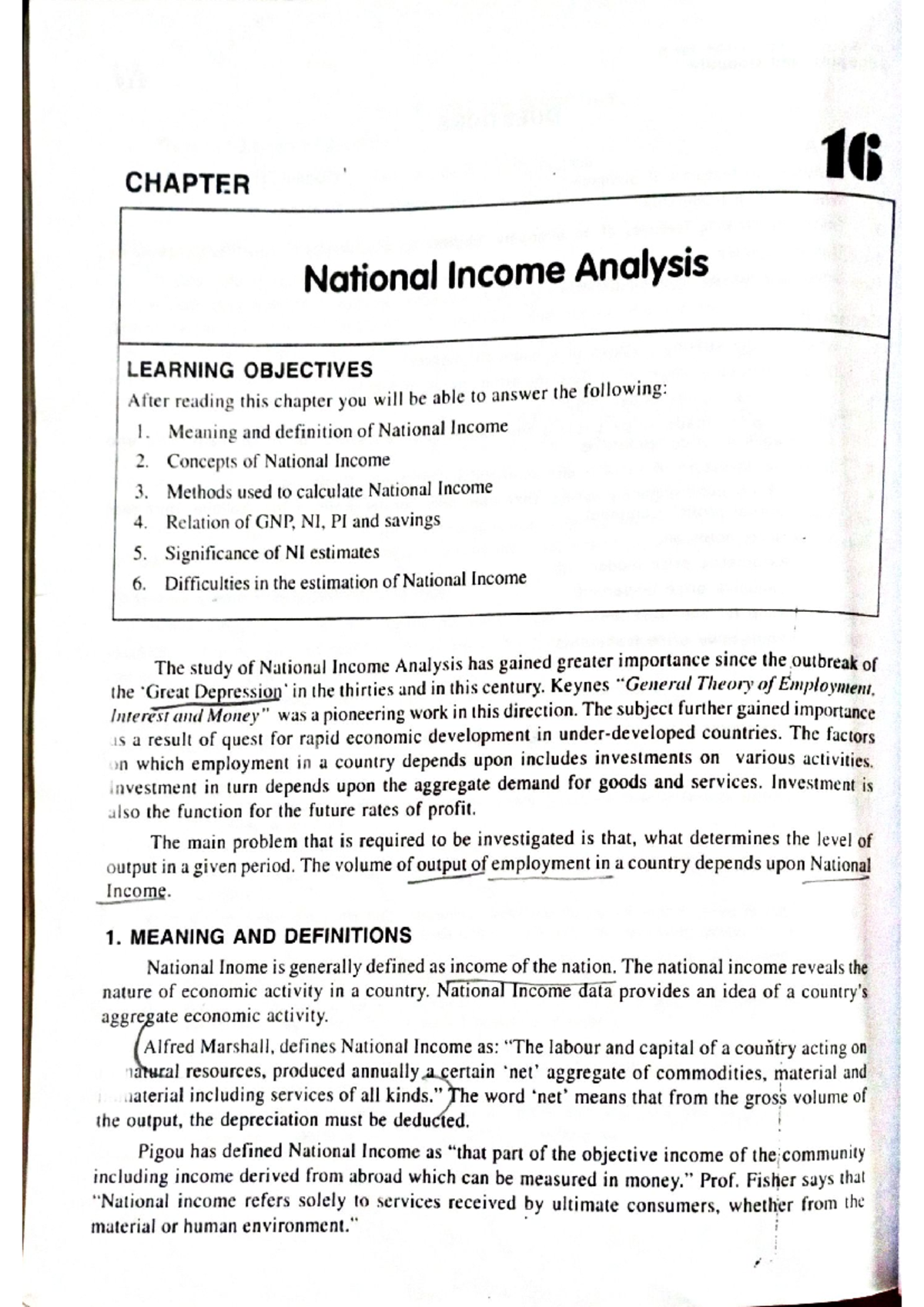 National Income Analysis: Key Concepts and Measurement Methods - Studocu