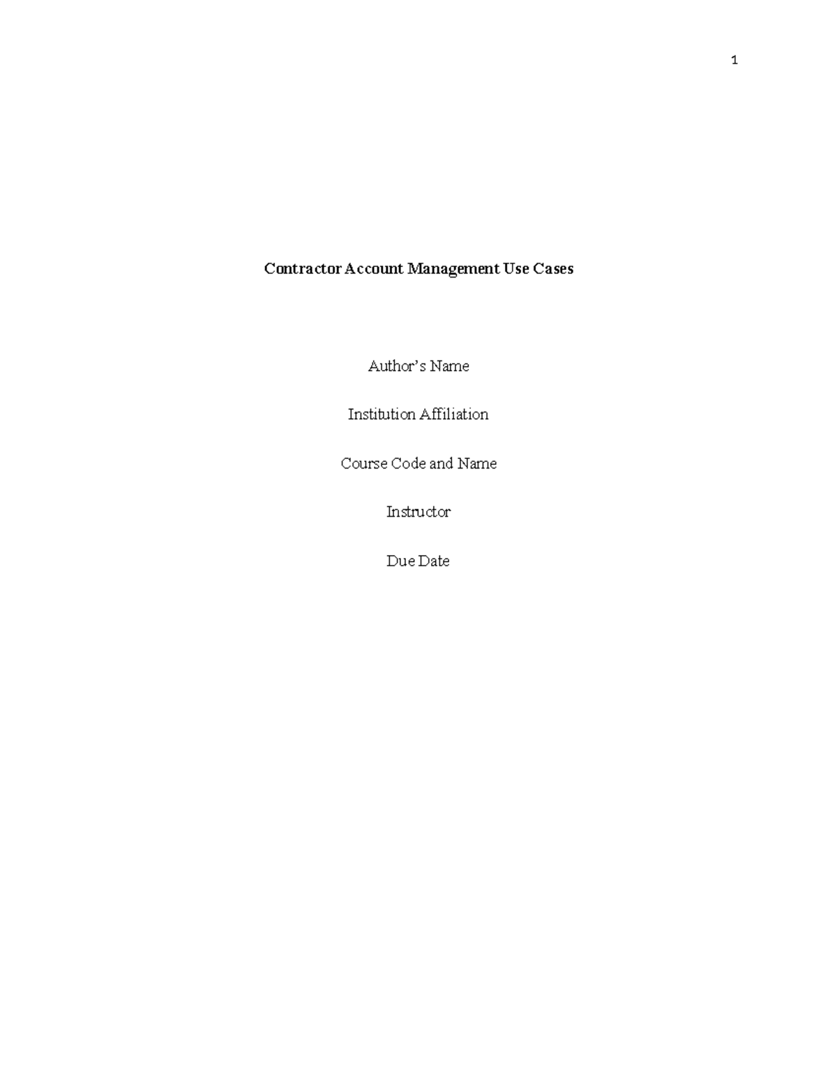 420926680 Case Study: Contractor Account Management Use Cases - Studocu
