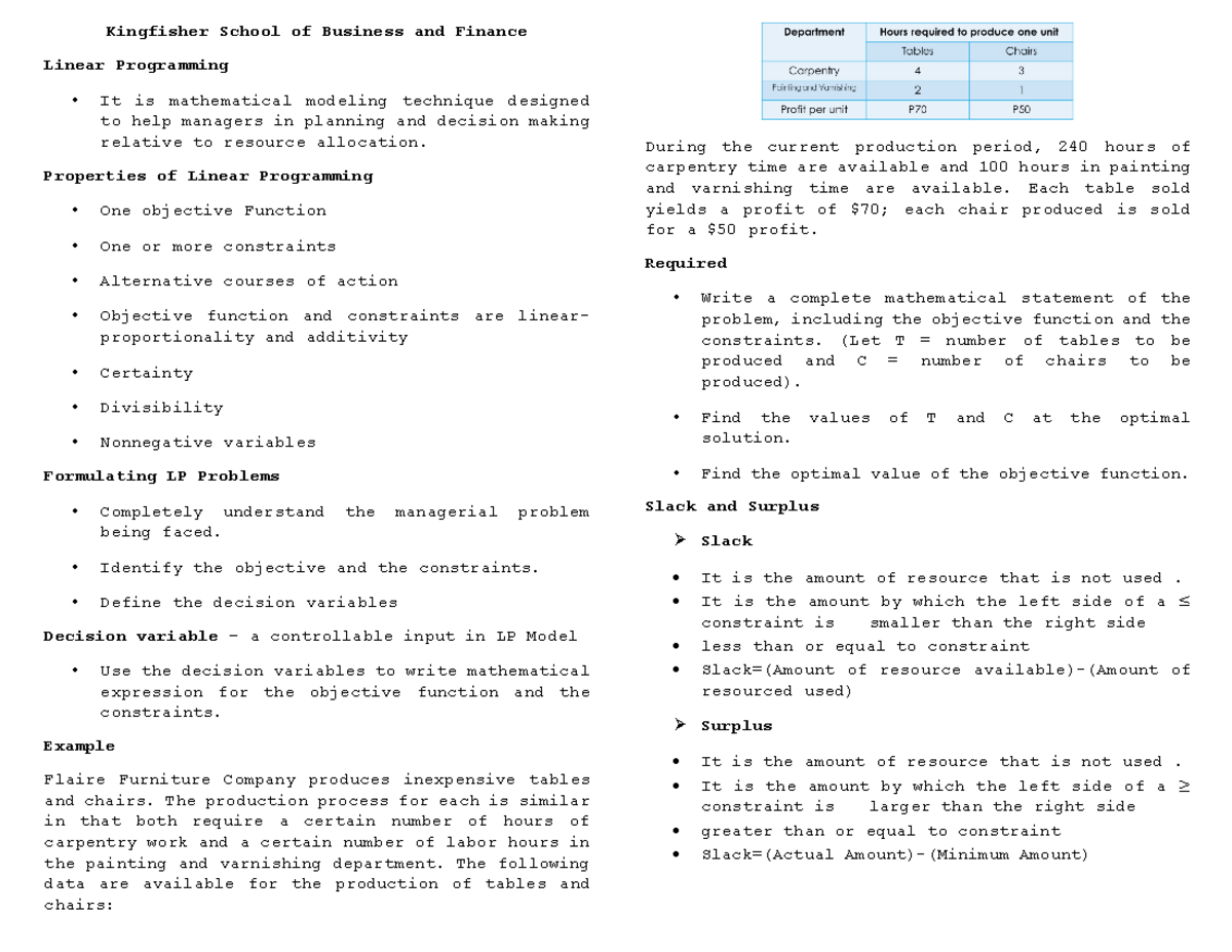 Linear-Programming - File containing lessons regarding linear ...