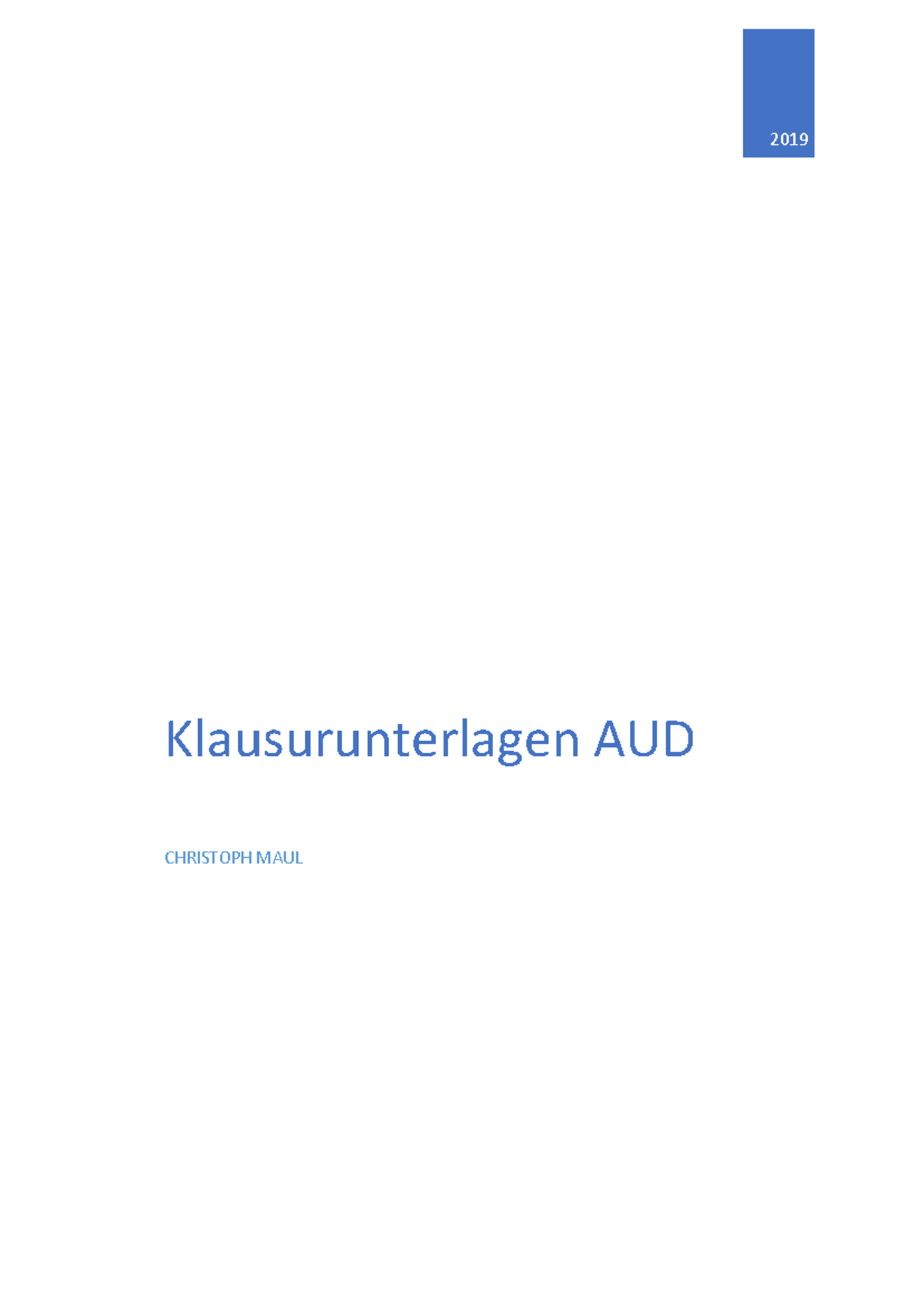 Klausurunterlagen AUD: Algorithmen, Sortierung und Datenstrukturen - Document Preview