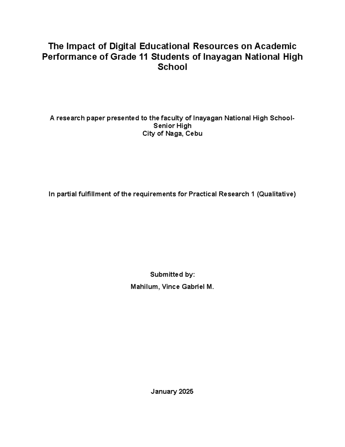 The Impact of Digital Educational Resources on Grade 11 Academic ...