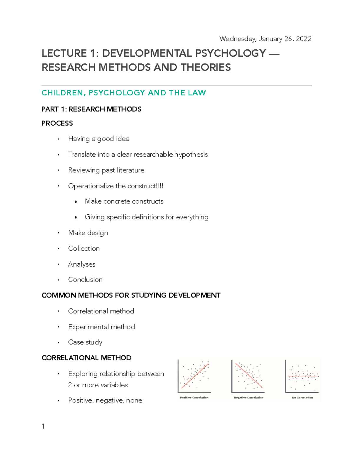 Lecture 1: Research Methods and Theories in Developmental Psychology ...