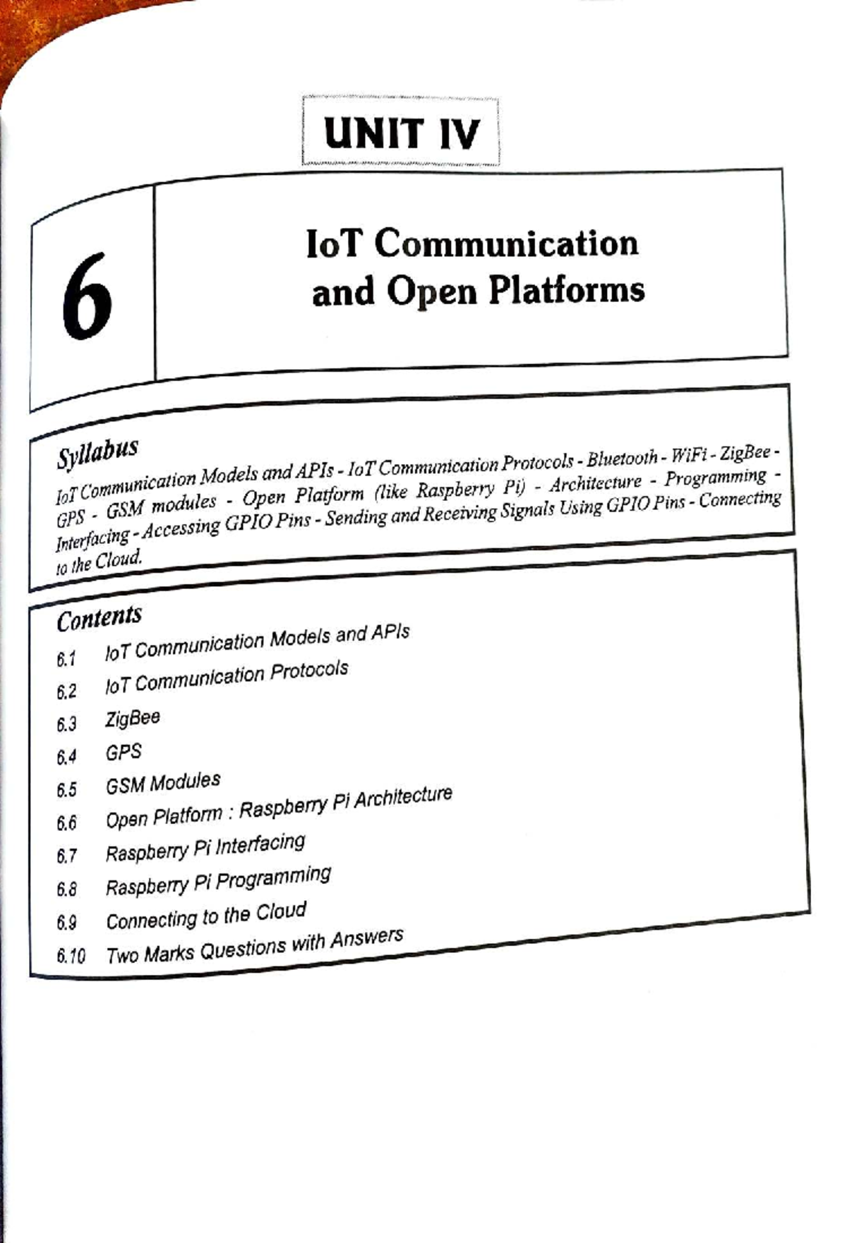 Unit 4 eiot - notes - UNIT IV IoT Communication 6 and Open Platforms ...