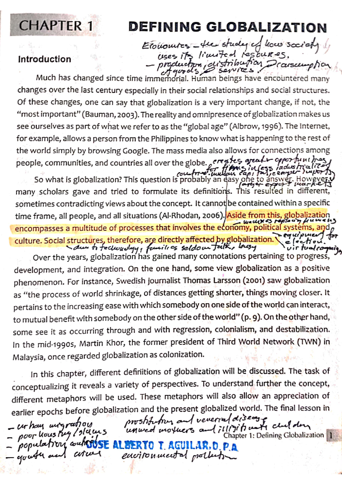 (GE3) Chapter 1: Understanding the Concept of Globalization - Studocu