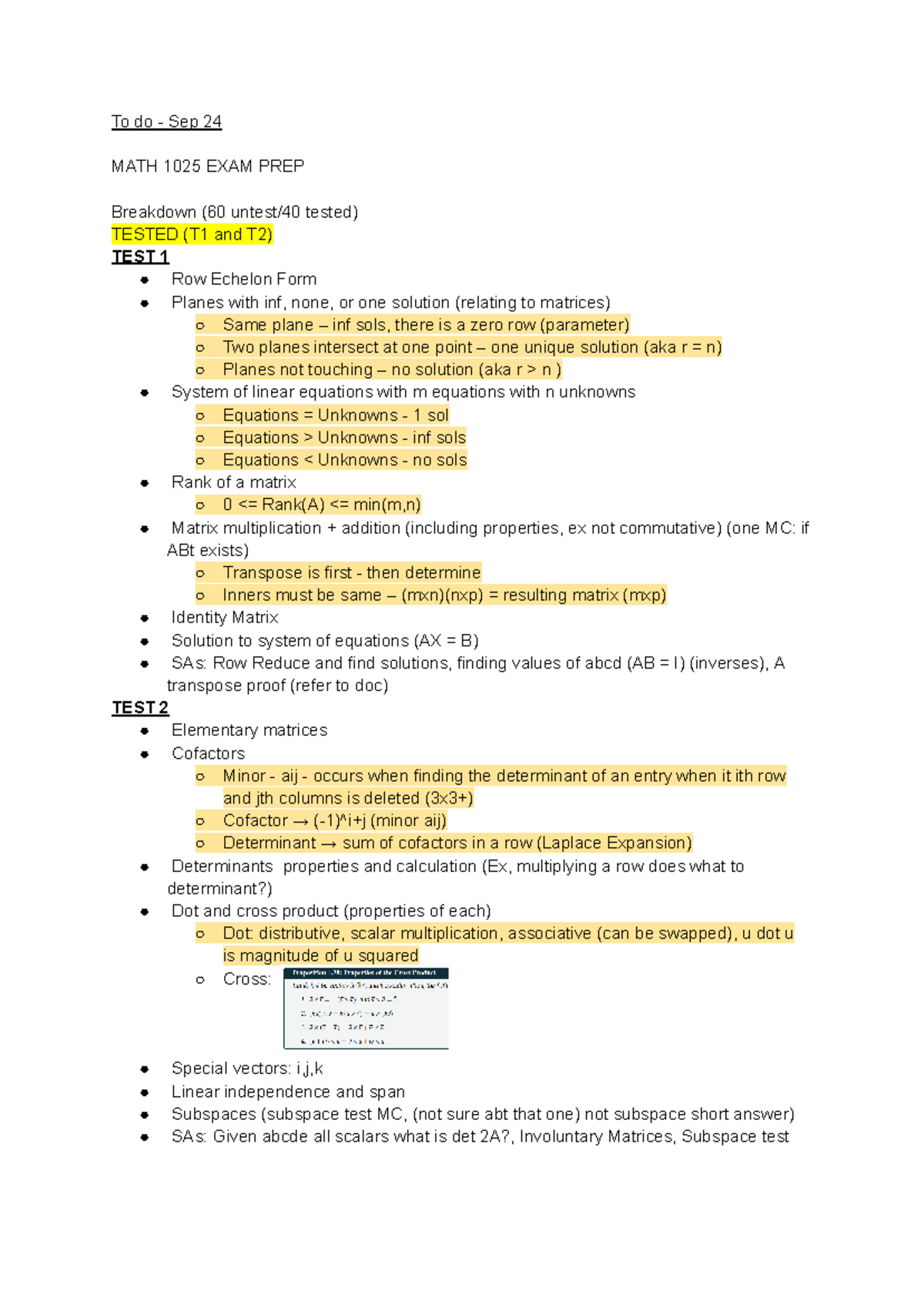 MATH 1025 Final Exam Prep Notes - Comprehensive Breakdown - Studocu