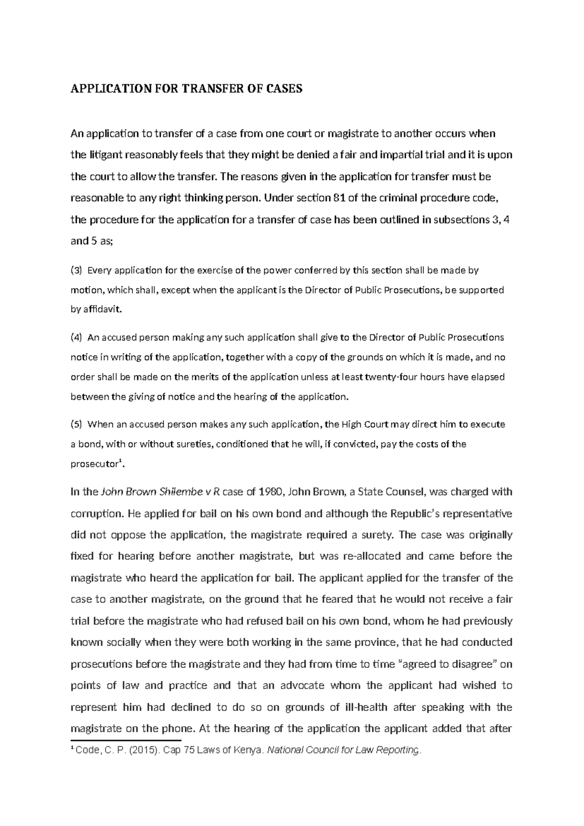 Application for Transfer of Cases: Key Legal Procedures & Examples ...