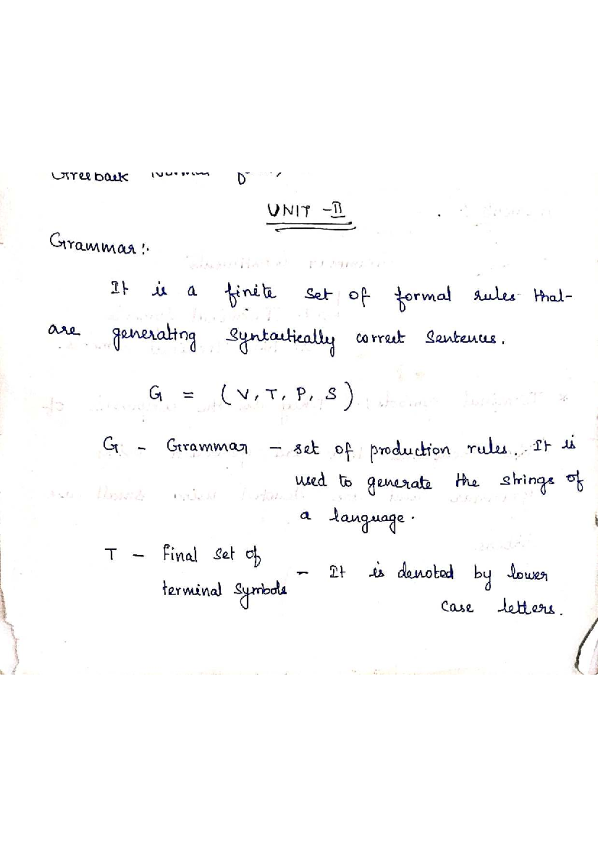 CFG and Grammar Production Rules: A Comprehensive Guide (CS 101) - Studocu