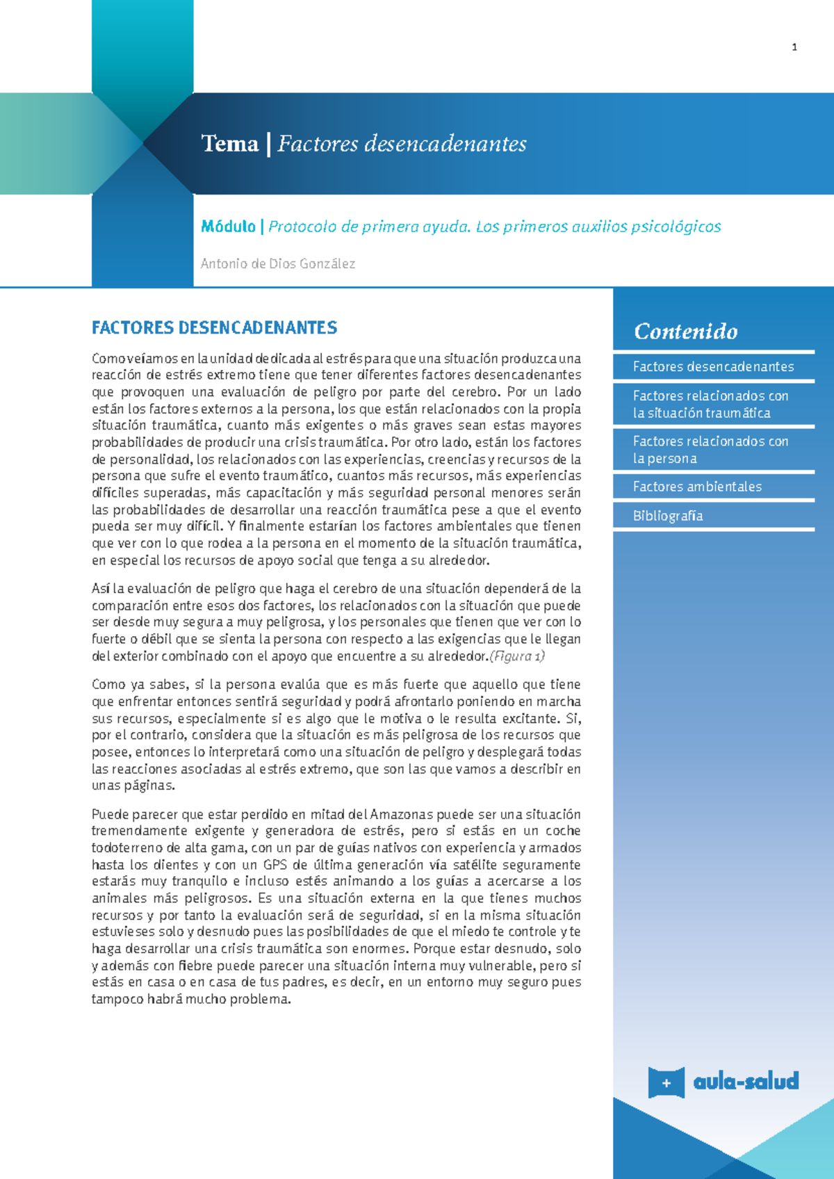 Factores Desencadenantes en Emergencias Psicológicas - Módulo 4 T2 ...
