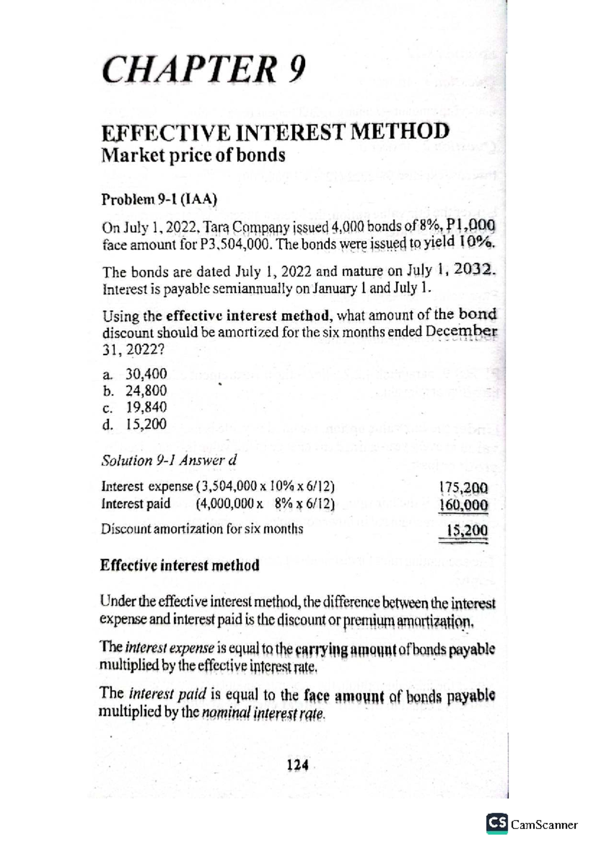 Effective Interest Method - CH 9 Bonds & Amortization (IAA) - Studocu