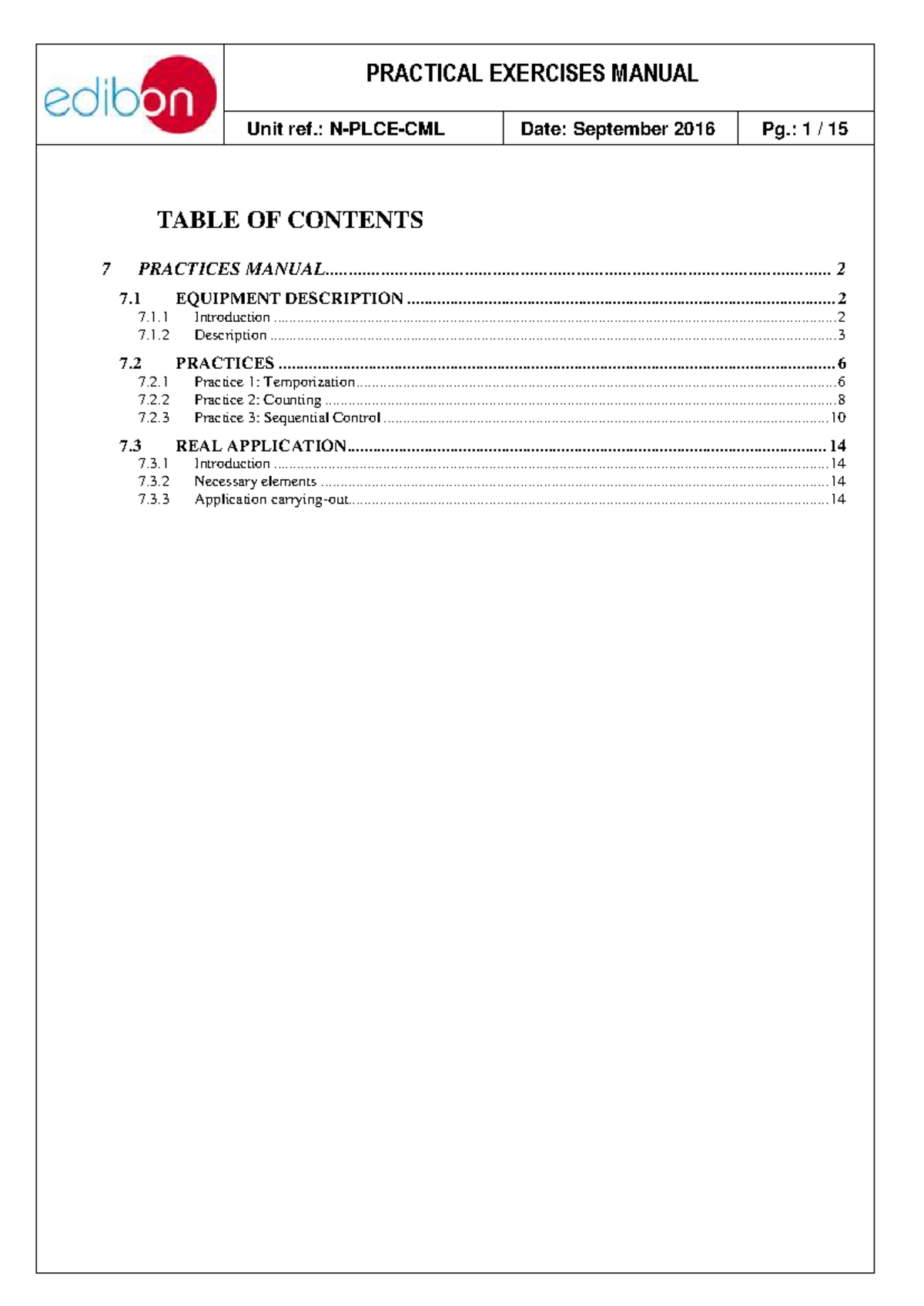 M7 - Practical Exercises Manual for PLC Training - Studocu