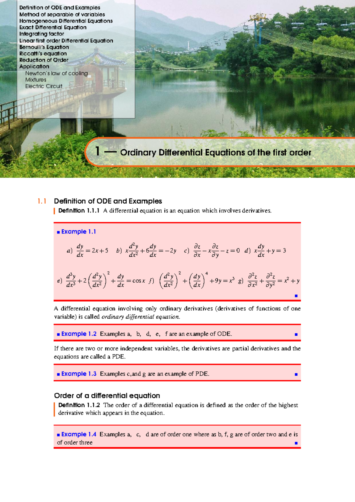 First Order Ordinary Differential Equations: Definitions & Examples ...