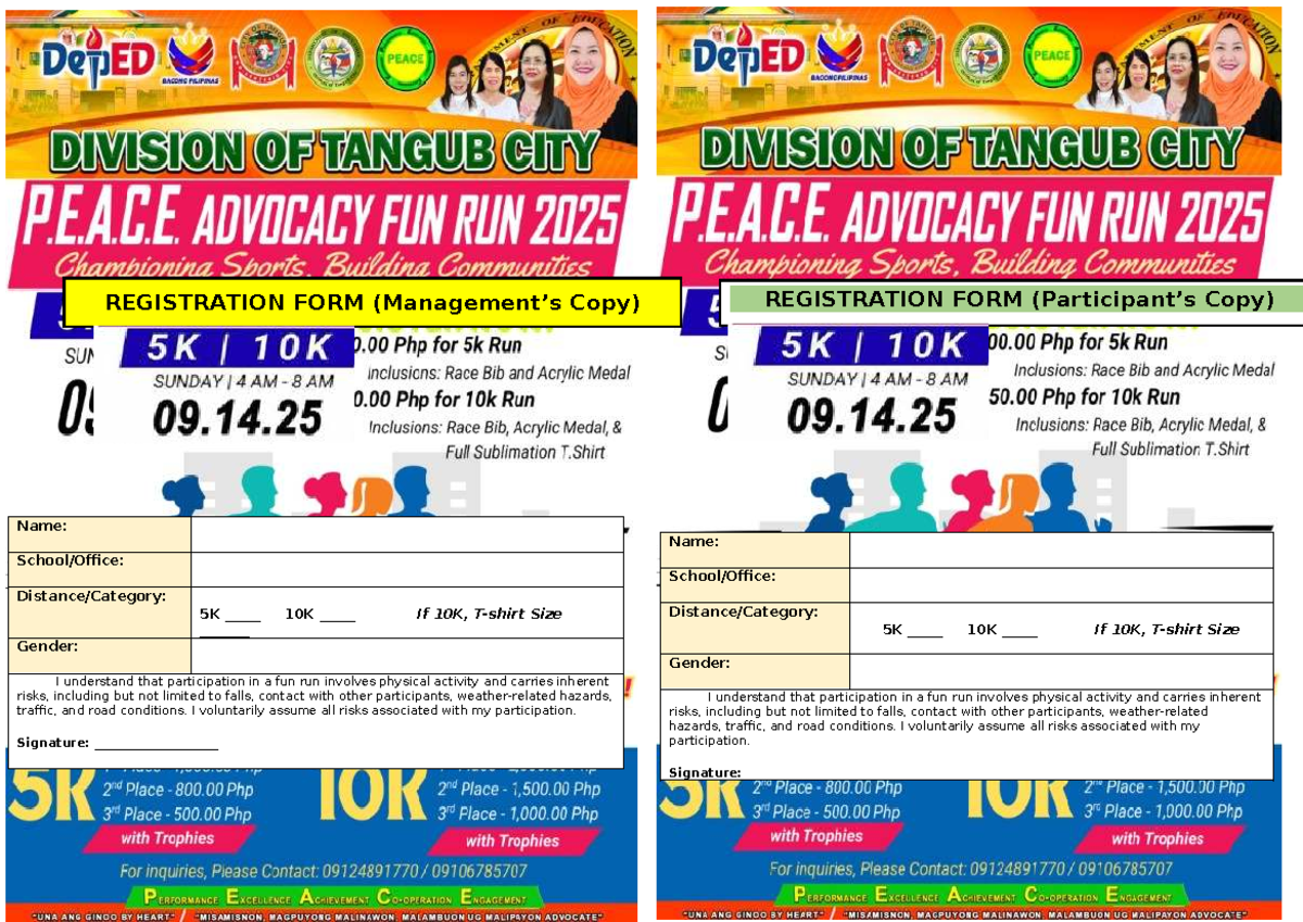 DepEd Fun Run Registration Form - Studocu