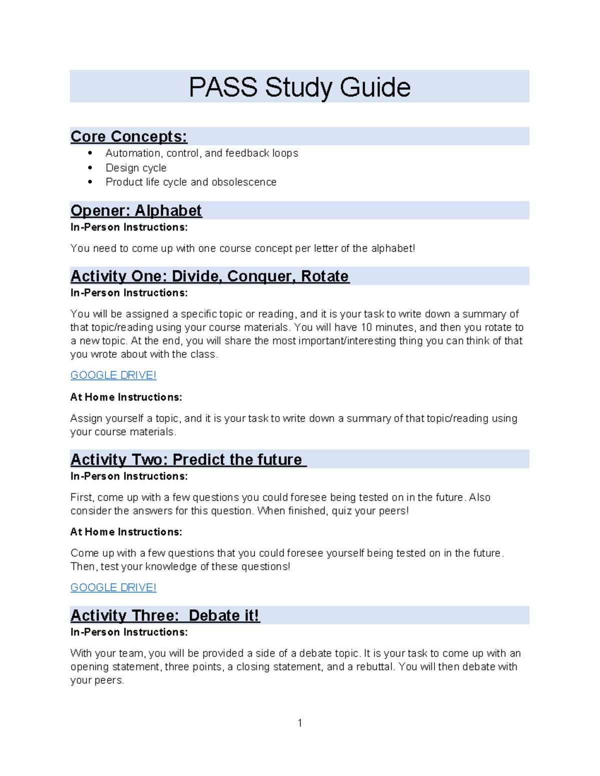 PASS study guide: Core concepts and activities for automation and ...