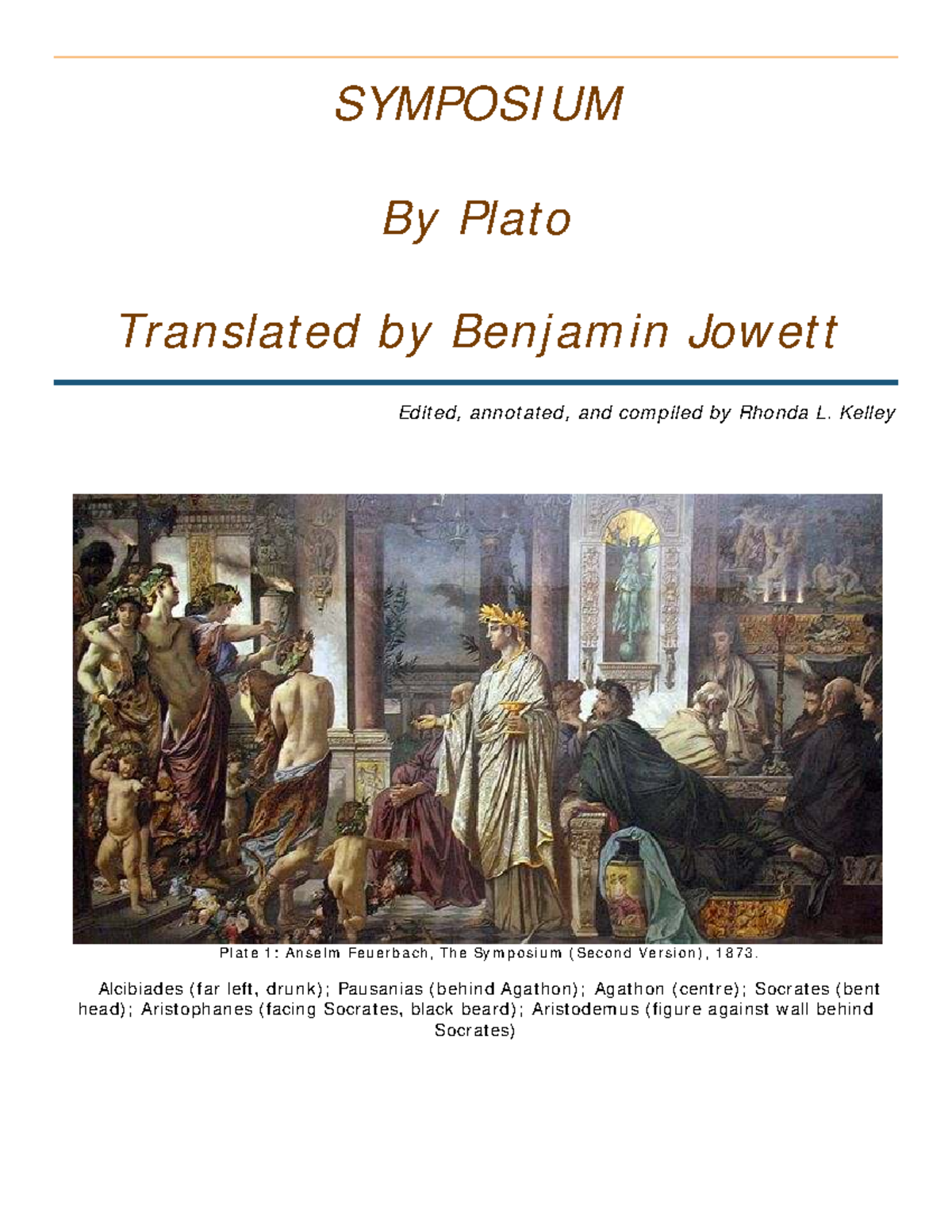 SYMPOSIUM (PLATO) - Complete Text with Jowett's Translation and ...