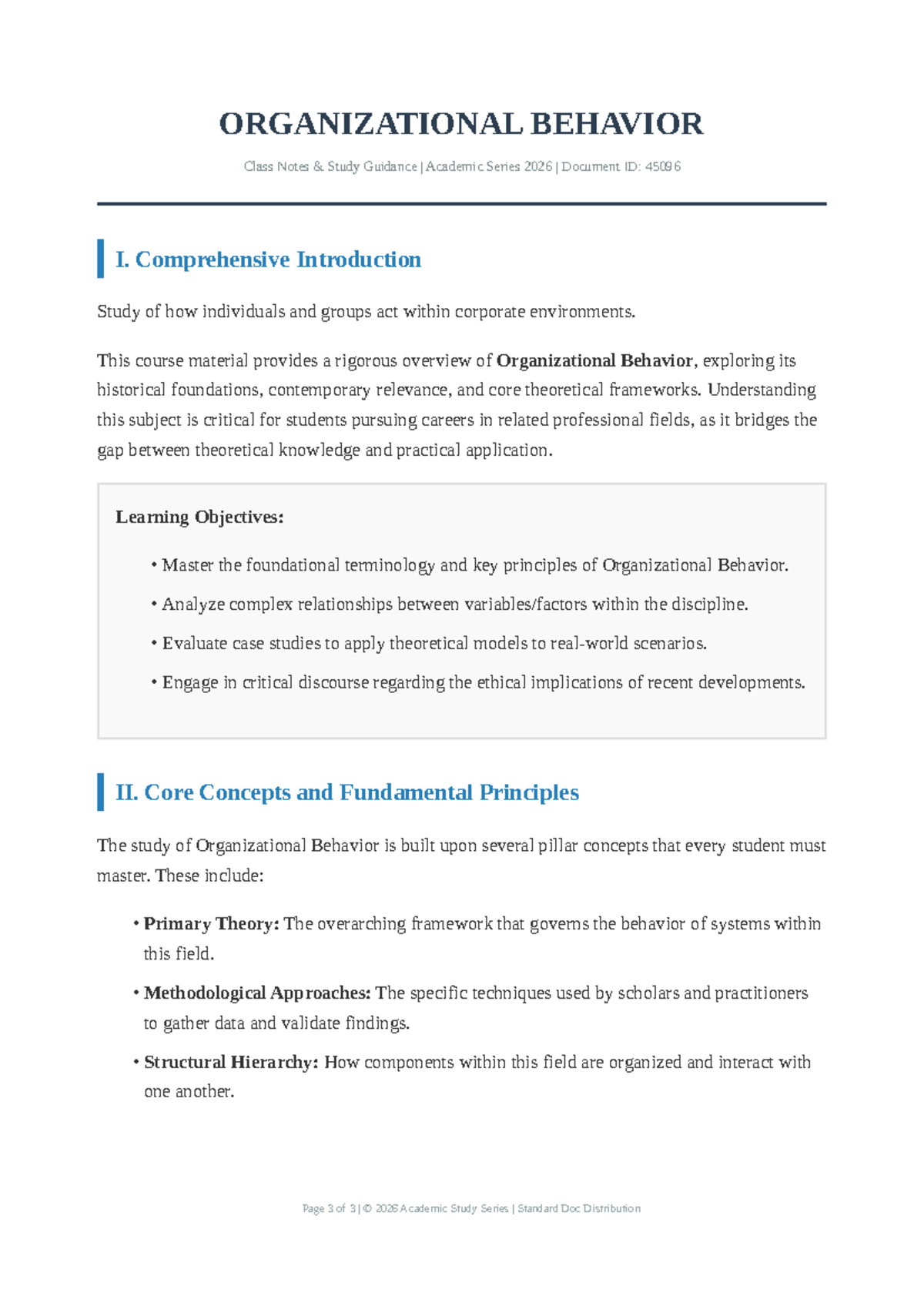 Organizational Behavior Class Notes Study Guide 2026 - Studocu