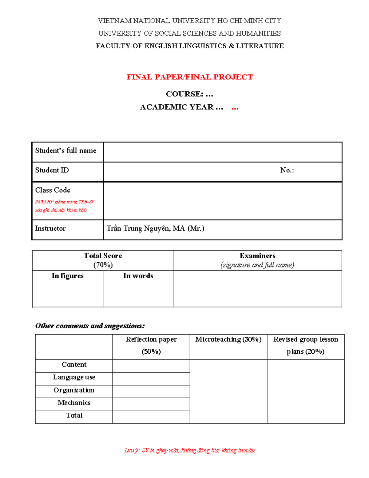 TP1 - Final Project Template for Microteaching - Studocu