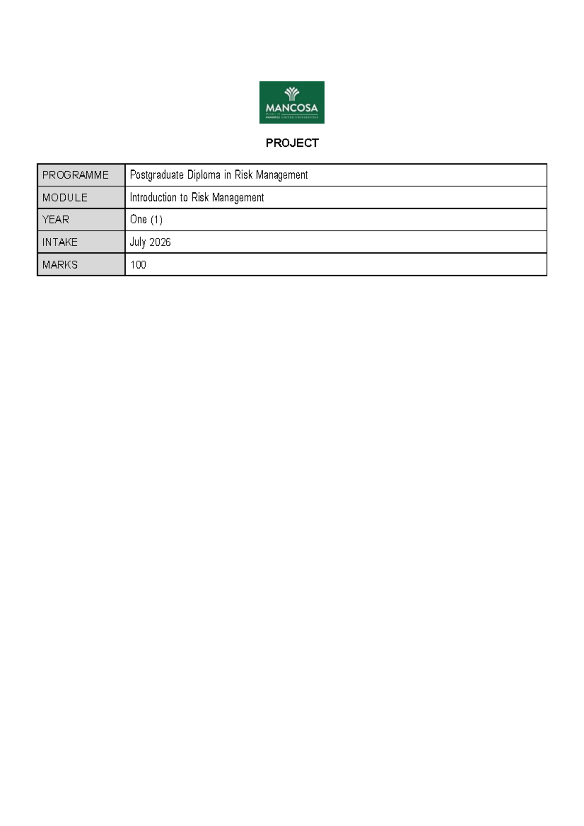 Formative Assessment 2: Risk Management in Healthcare - Studocu
