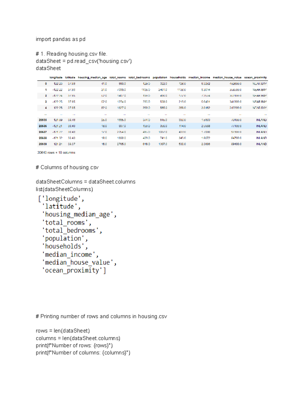 Exp 3 - Exercise 3: Data Analysis in ML Applications Course - Studocu