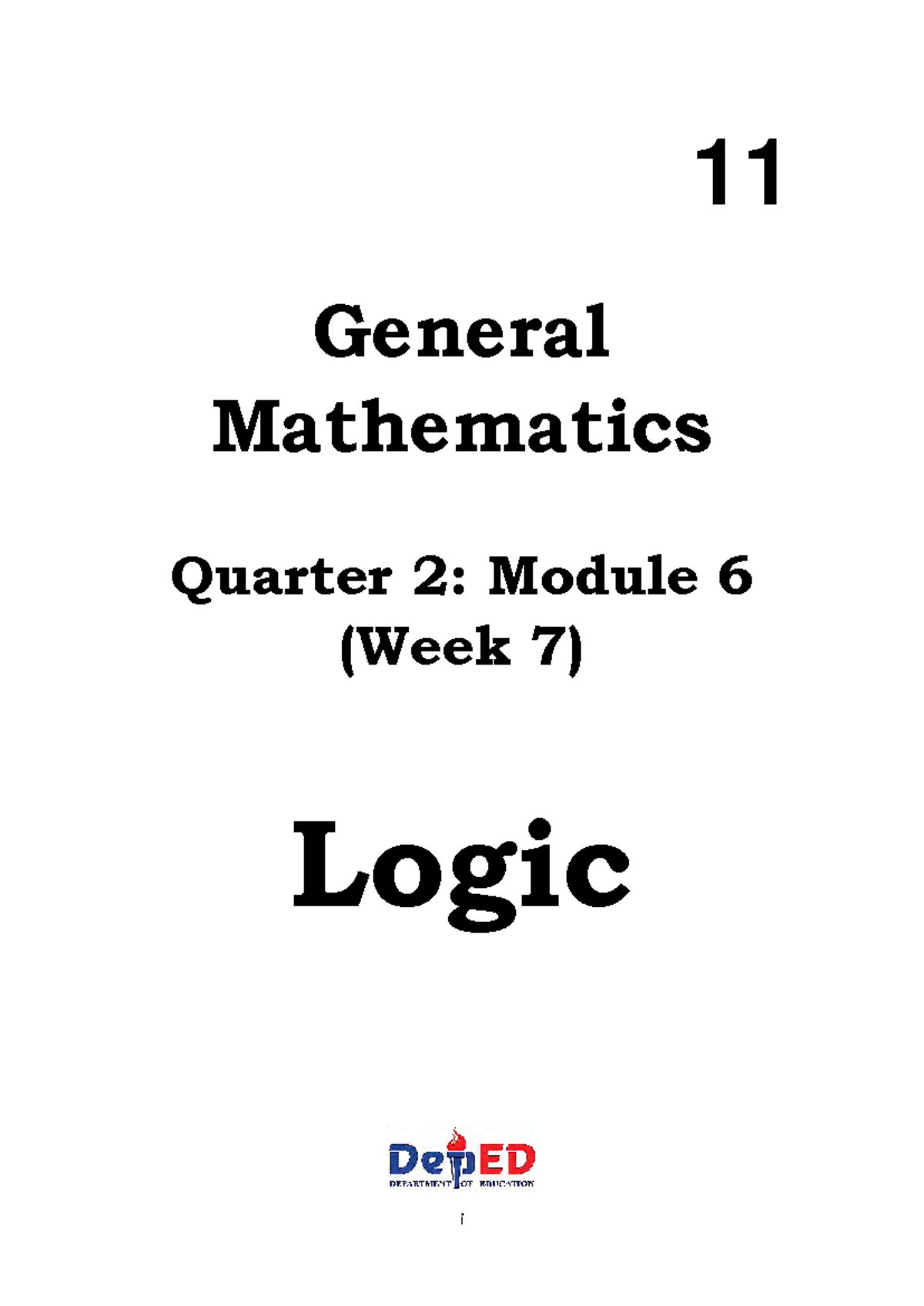 6 Q2 Gen Math - Module 6: Propositions and Logical Operators - Studocu