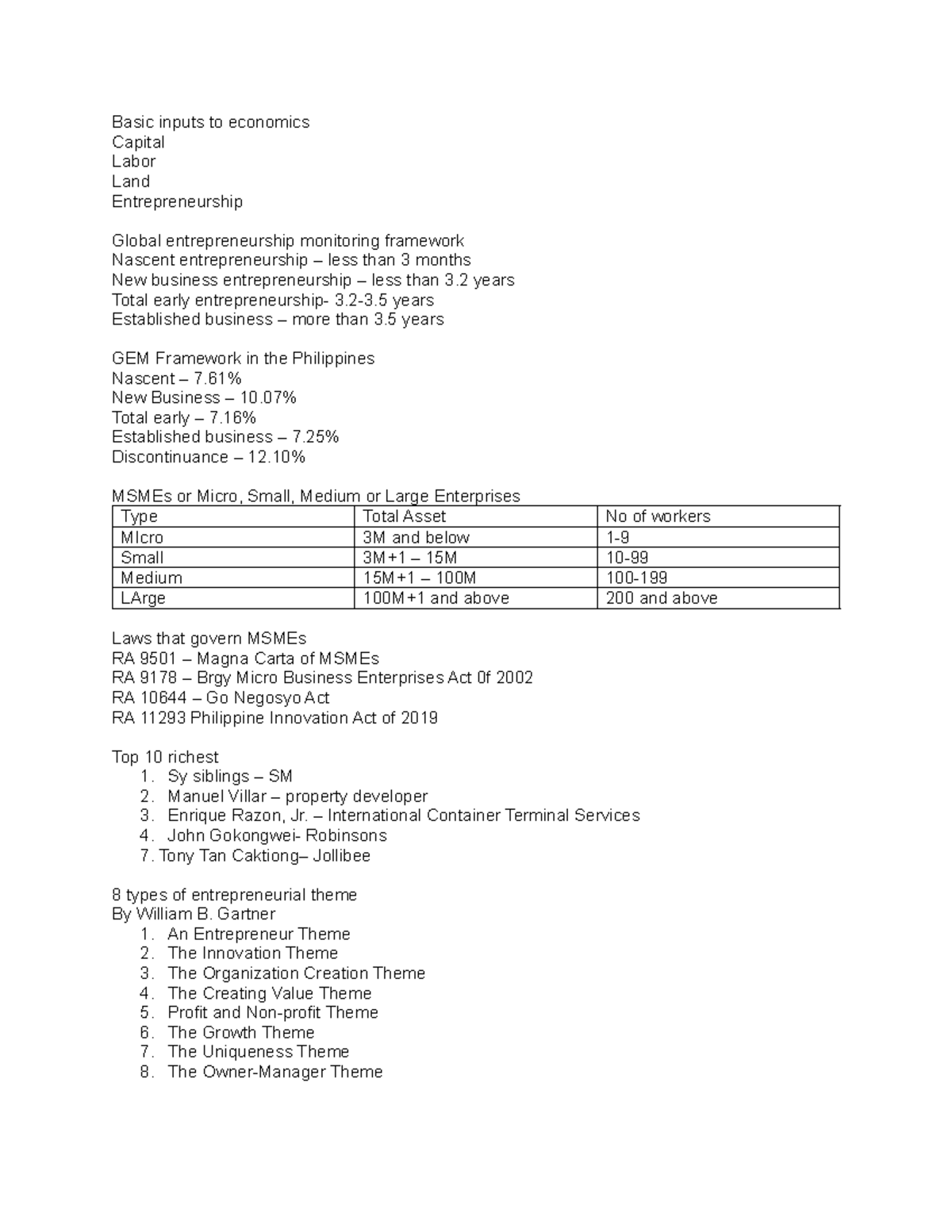 Basic inputs to economics - Basic inputs to economics Capital Labor ...