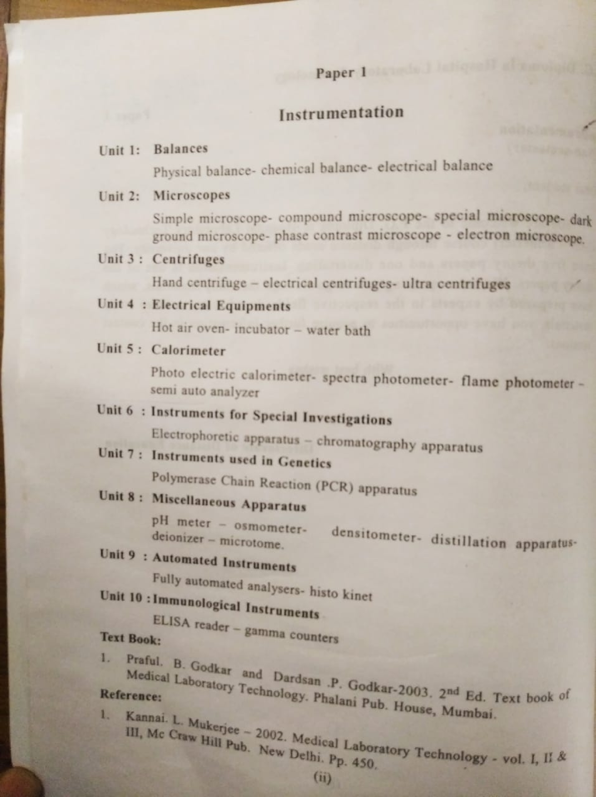 PGD HLT - MLT Notes: Instrumentation & Biochemistry Overview - Studocu