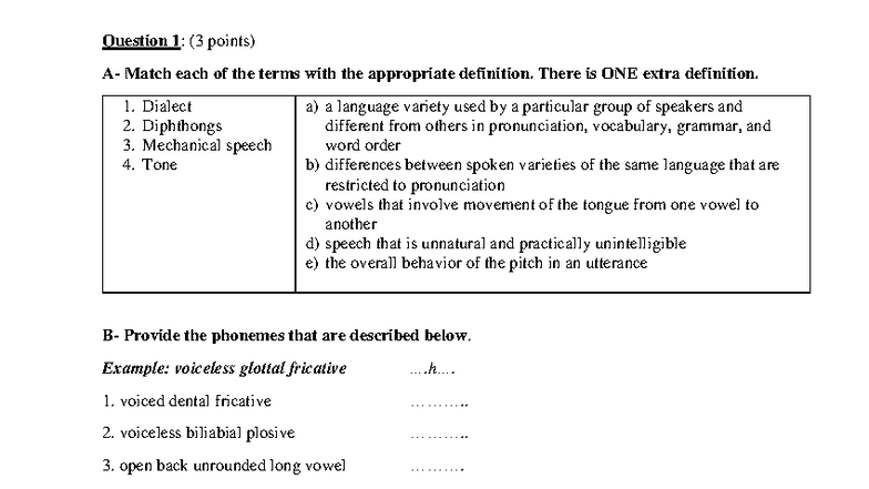 CQC Assignment: Phonetics and Phonology Analysis Questions - Studocu