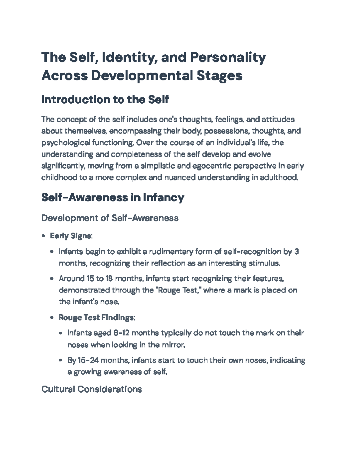 The Self and Identity: Development Across Lifespan Stages - The Self ...