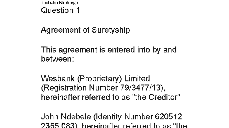 Contracts Drafting Assignment (LAW 101): Key Components and Analysis ...