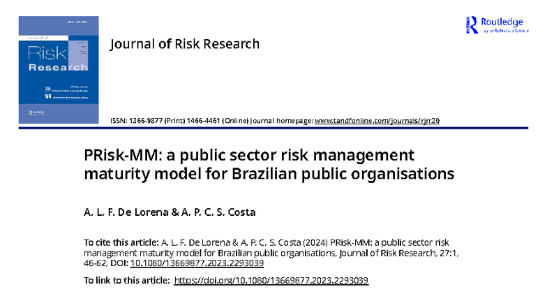 2. PRisk-MM a public sector risk management maturity model for ...