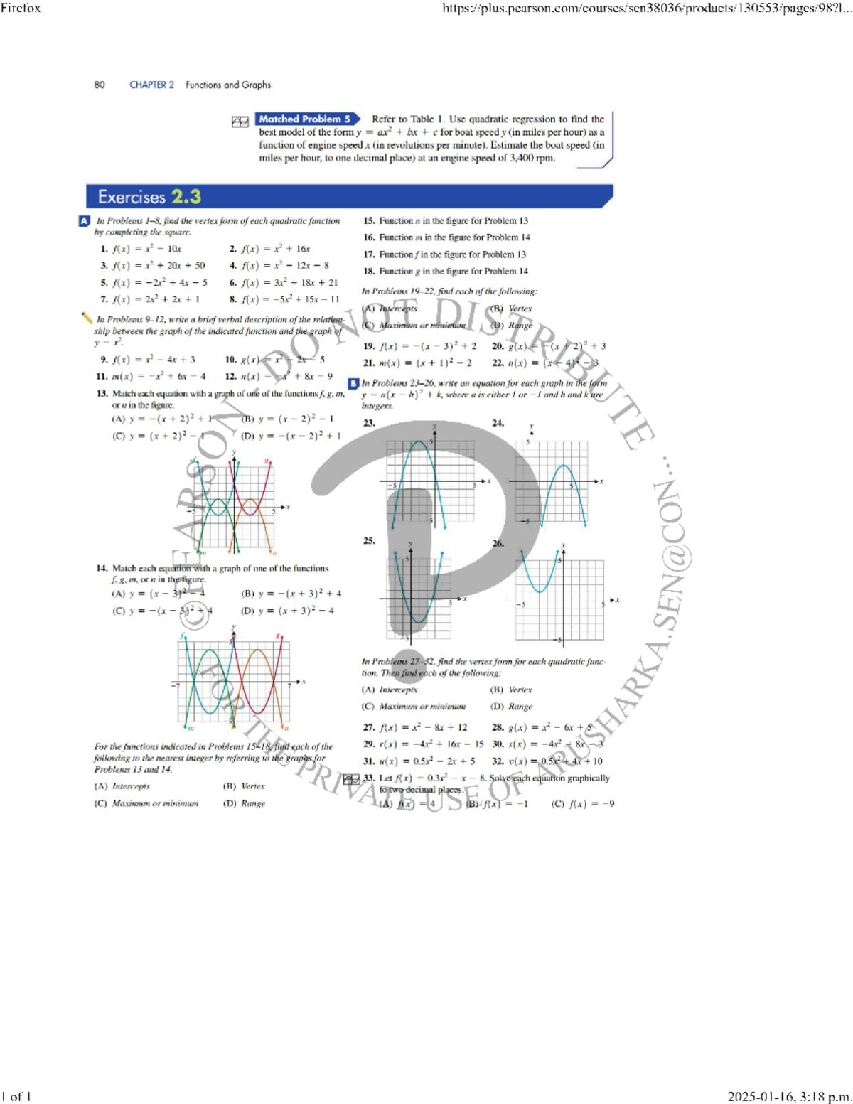 Firefox 80 CH 2 Exercises on Functions & Graphs (p. 80-82) - Studocu