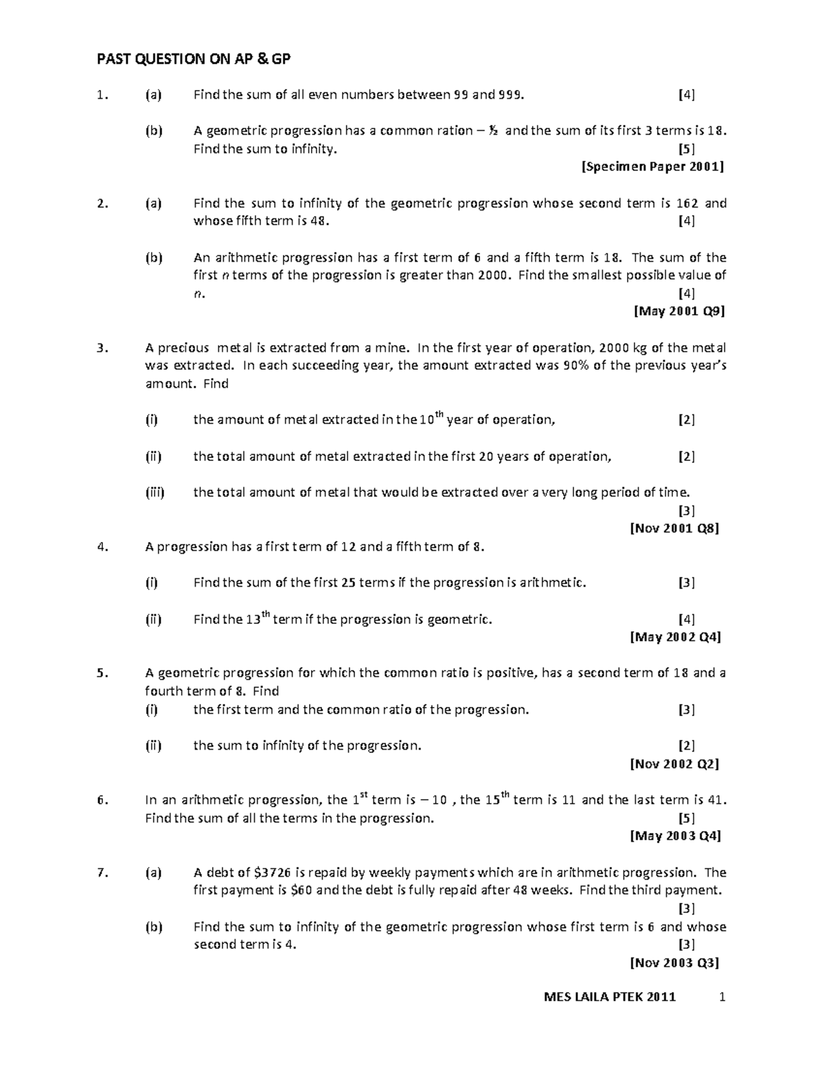 AP & GP Past Questions - Comprehensive Review for Exam Prep - Studocu