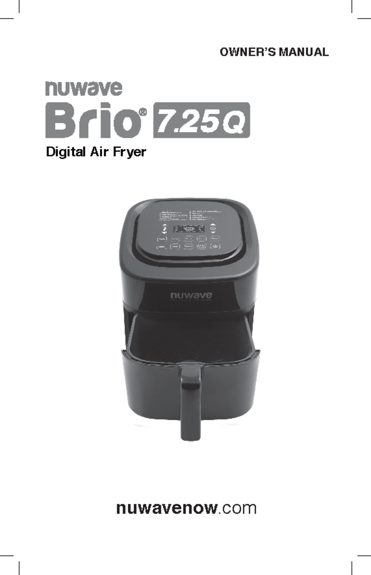 Nuwave Brio Air Fryer Manual