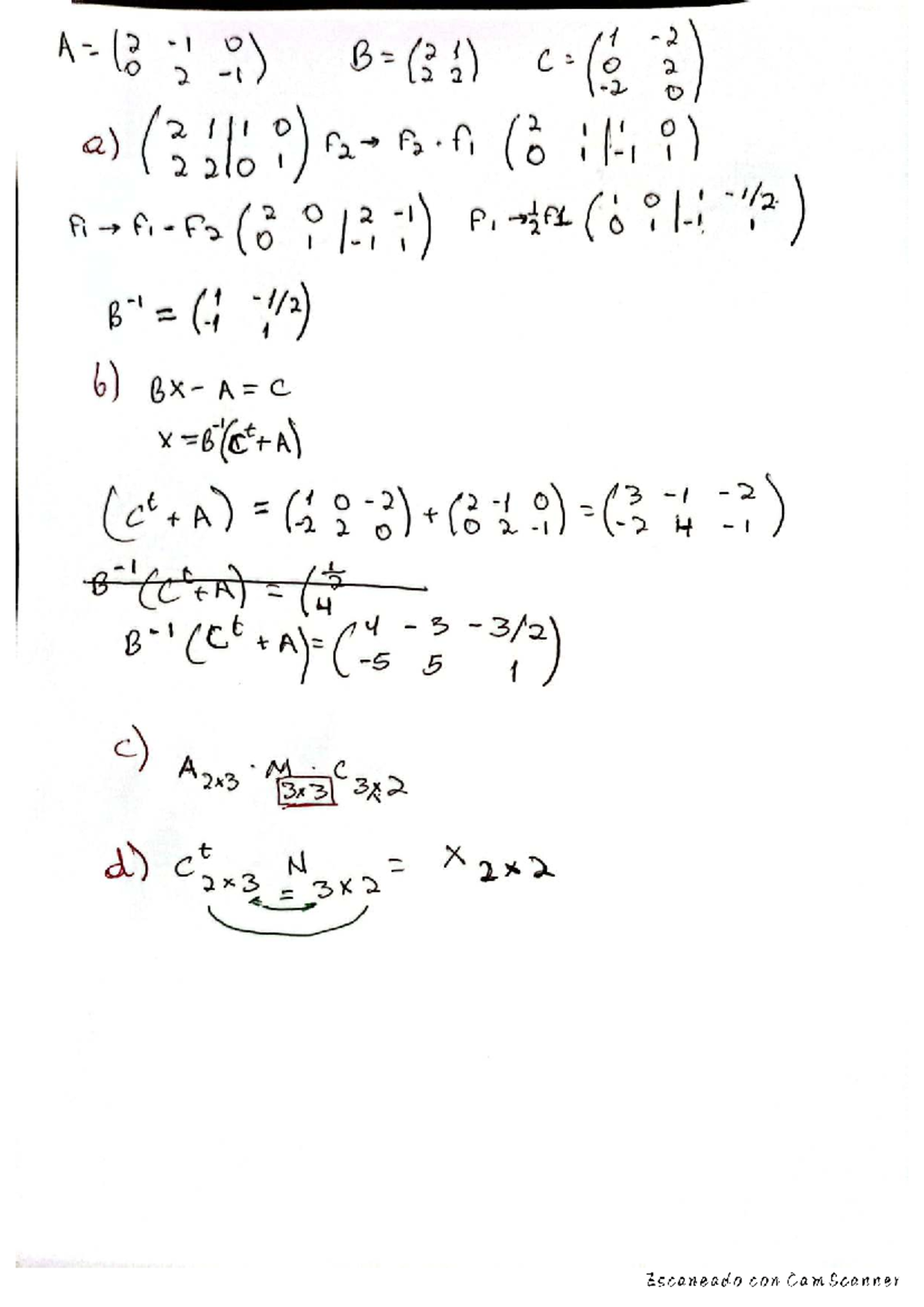 Linear Algebra Notes: Matrix Operations and Transformations - Studocu