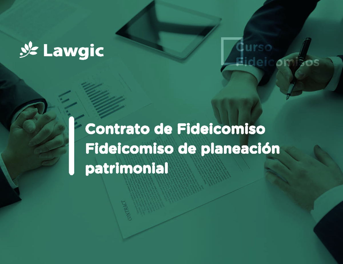 Cláusulas del Contrato de Fideicomiso - Curso de Fideicomisos - Studocu