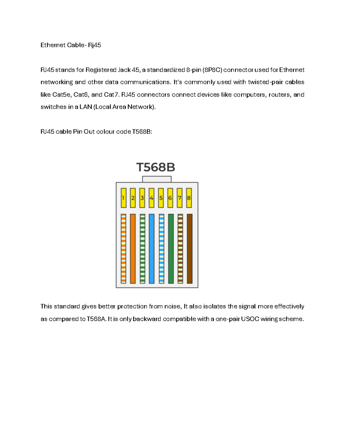 Ethernet Cable Overview: Lecture Notes & Answers (Course Code: EC101 ...