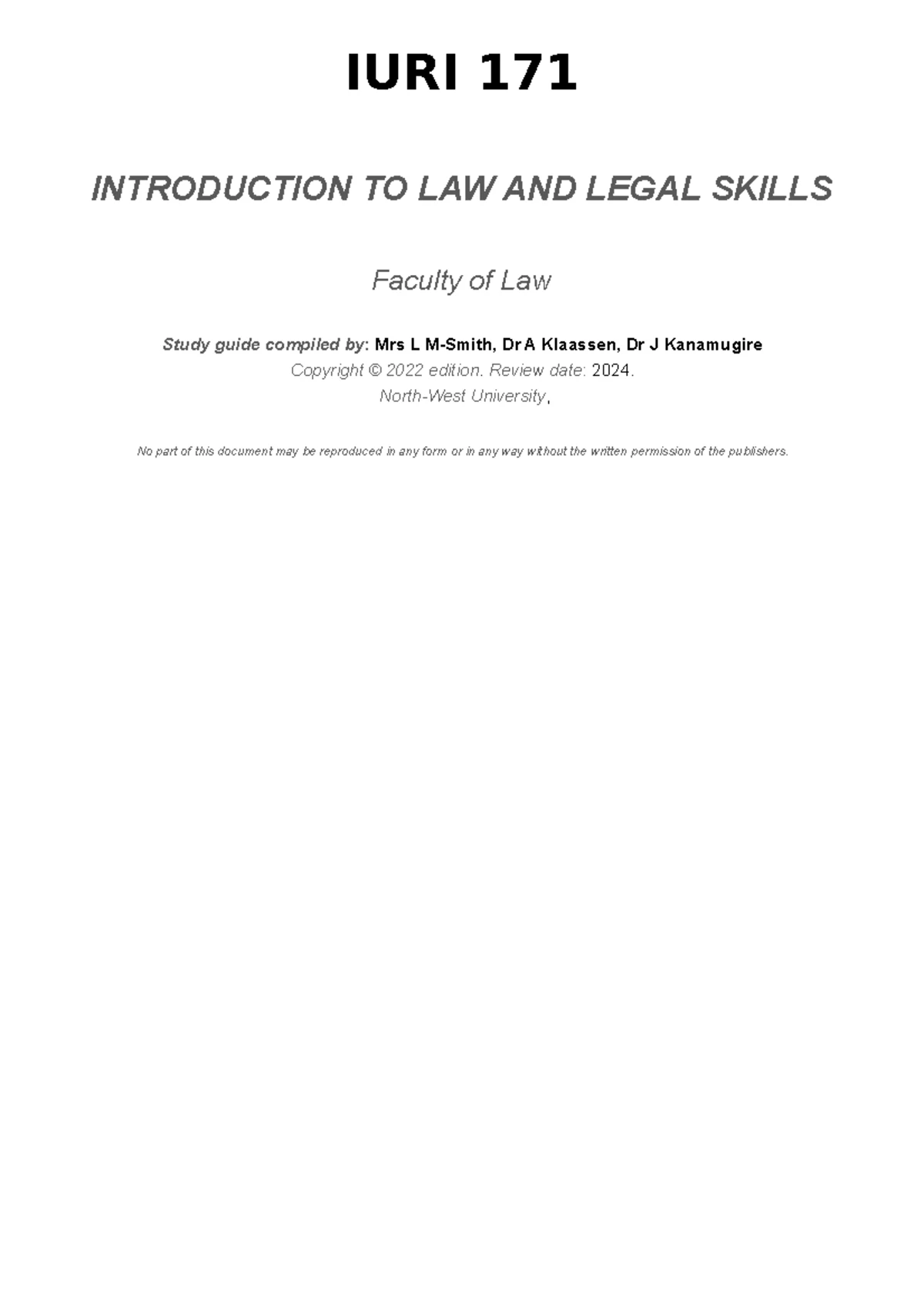 Codified Legal System - IURI 171 TEST 2. CODIFIED LEGAL SYSTEM ...
