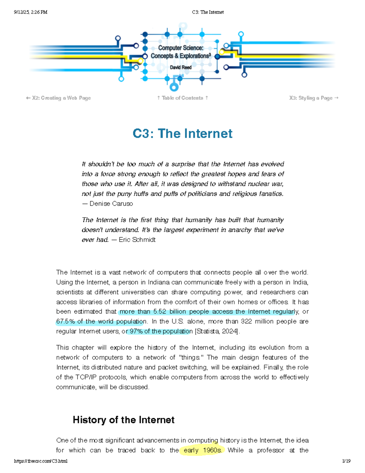 C3: The Internet - History, Growth, and Tech Overview - Studocu