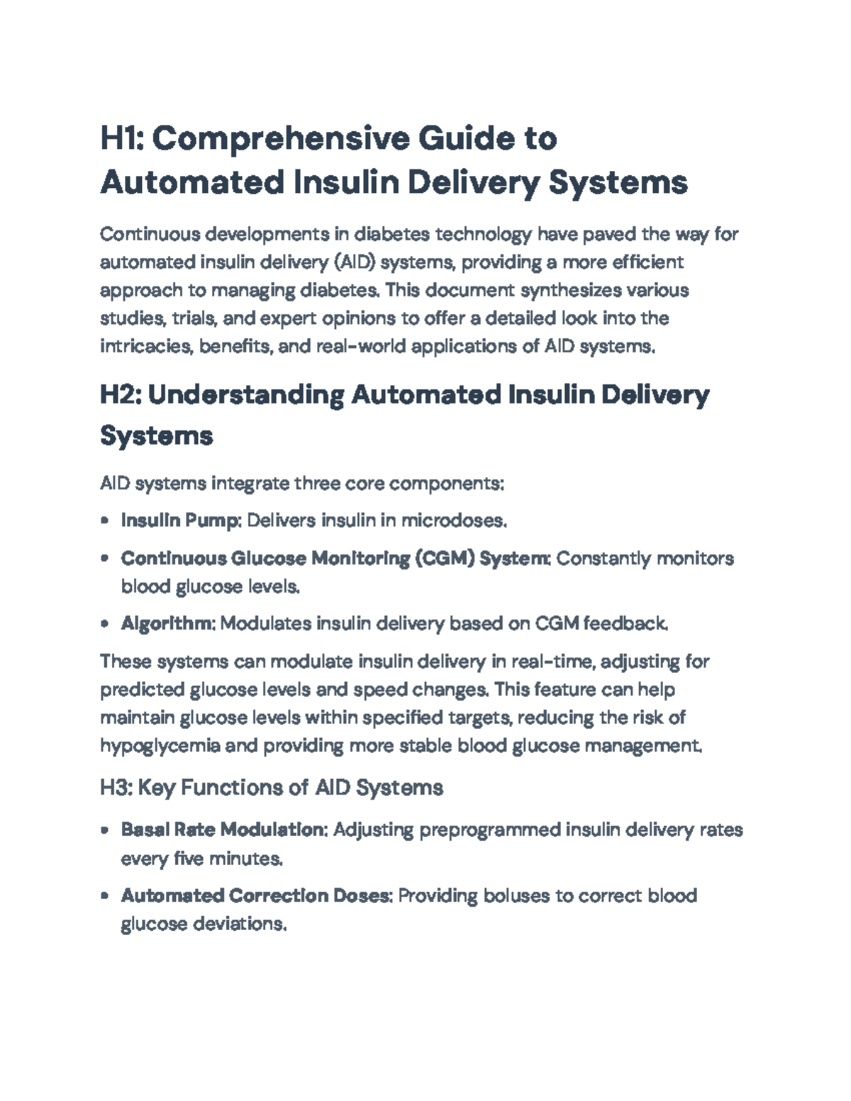 Automated Insulin Delivery Systems: AID Overview & Impact Analysis ...