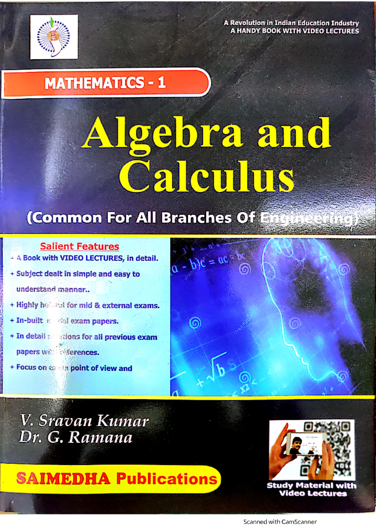 Books by Sravan - mathematics 1 spectrum - A HANDY BOOK WITH VIDEO ...