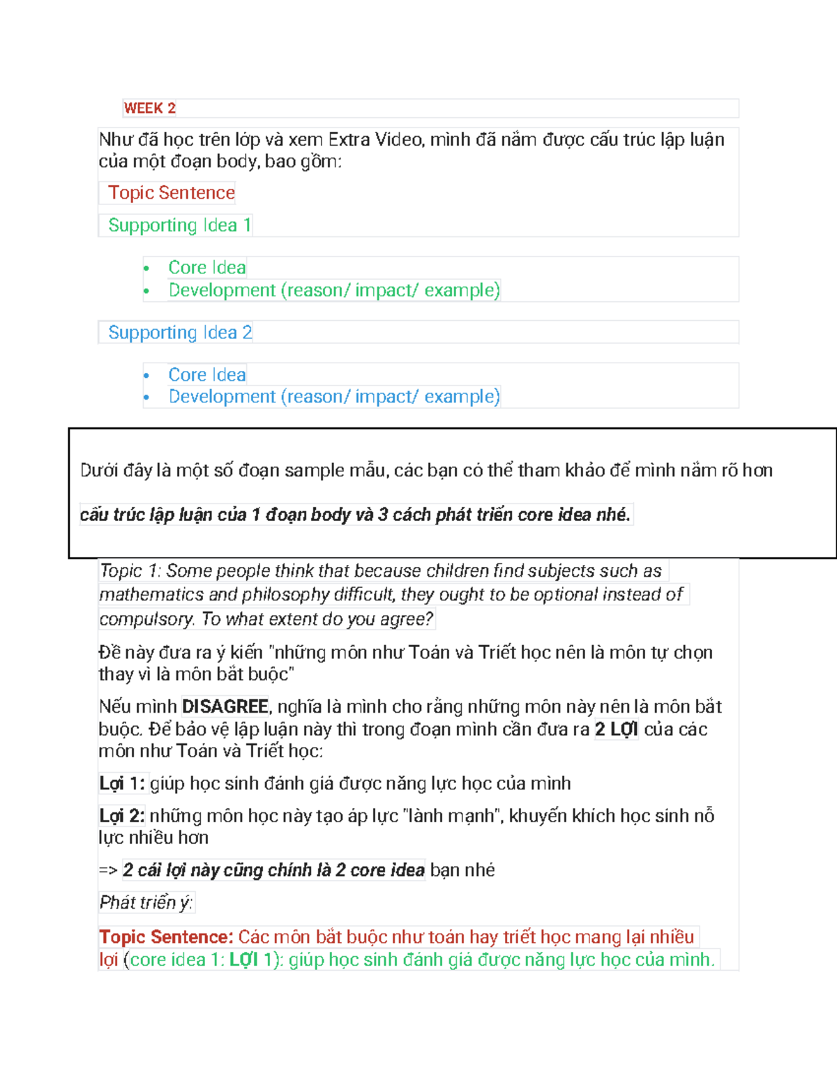 BUD Writing Homework Week 2: Structuring Argumentative Essays - Studocu