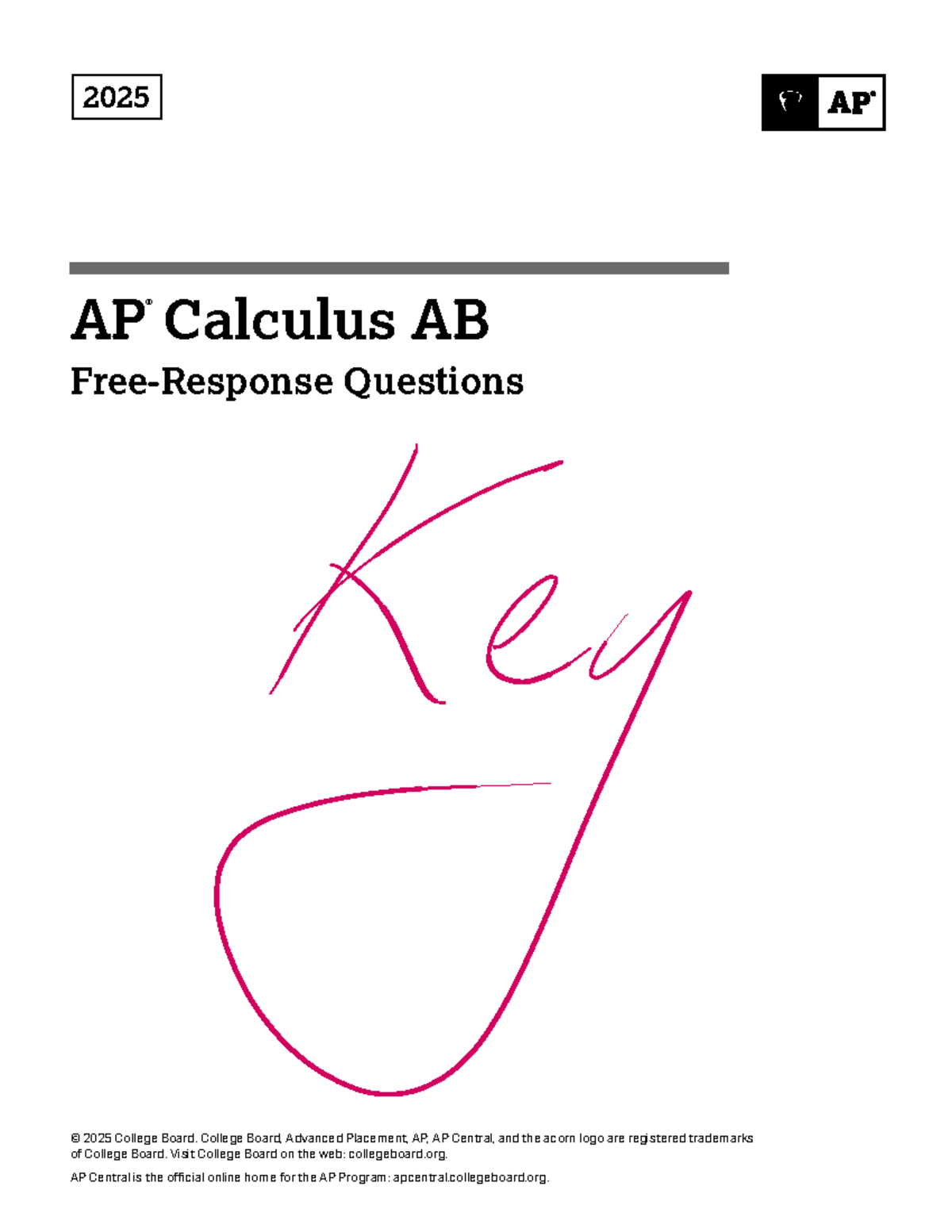 2025 AP Calculus AB Free Response Questions and Solutions - Studocu