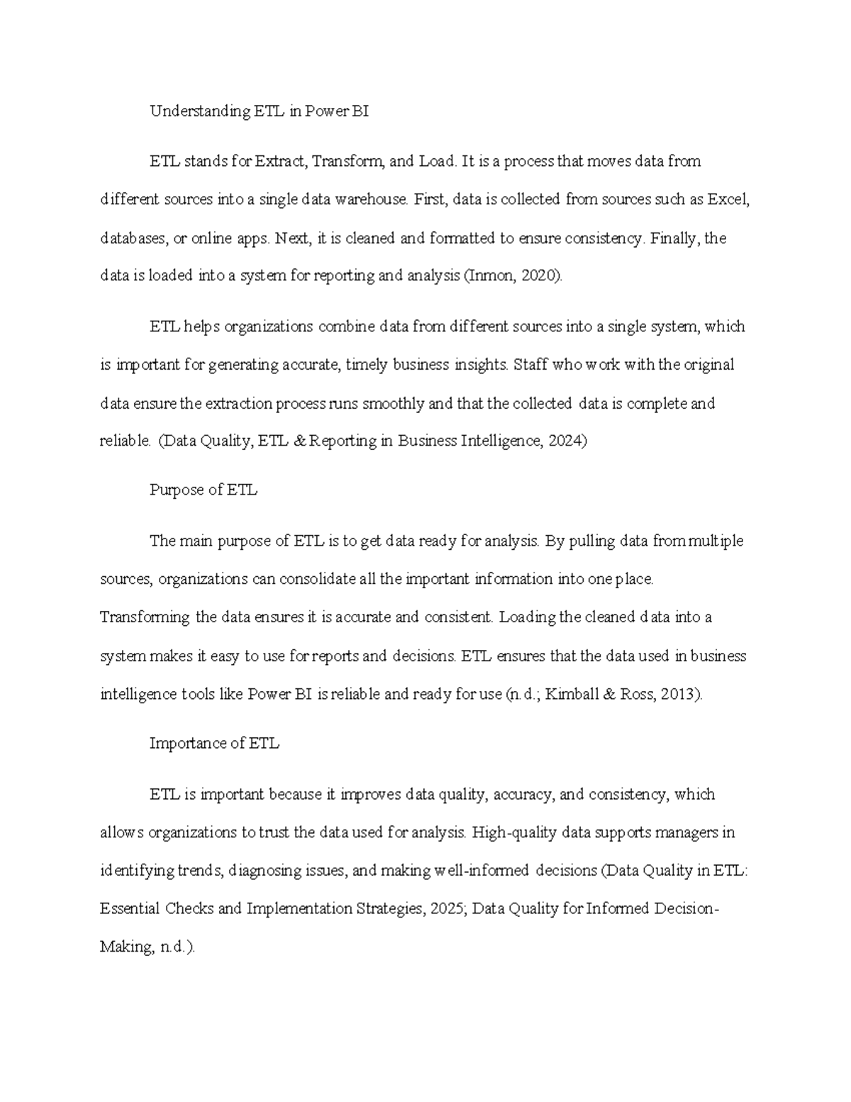 Understanding ETL Processes in Power BI: A Comprehensive Guide - Studocu