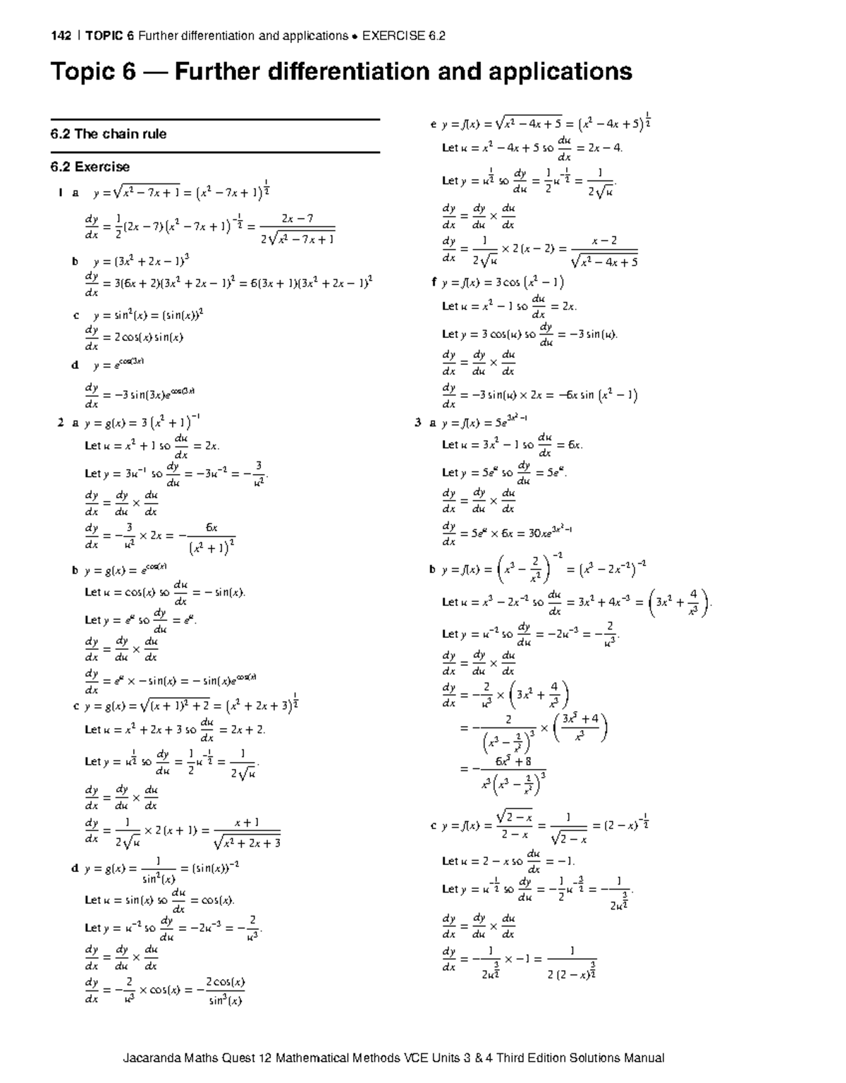 TOPIC 6 Further Differentiation and Applications • EXERCISE 6.2 ...