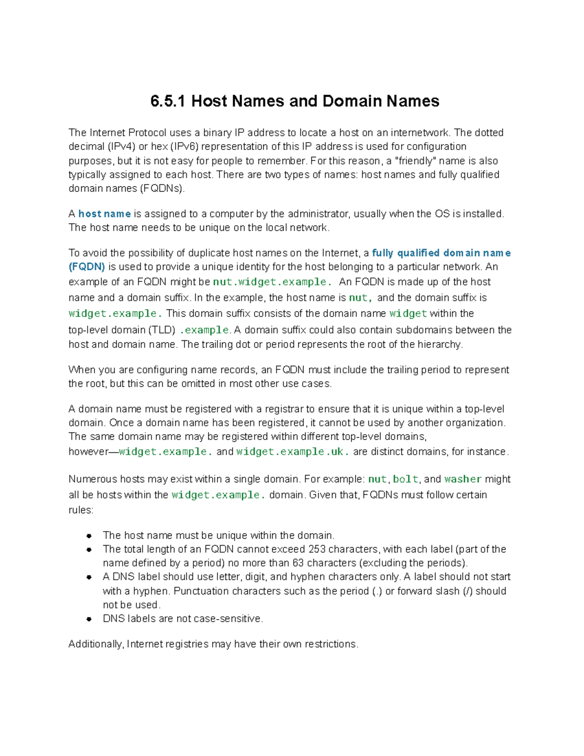 6.5.1 Host and Domain Names in DNS: Understanding Structure and ...