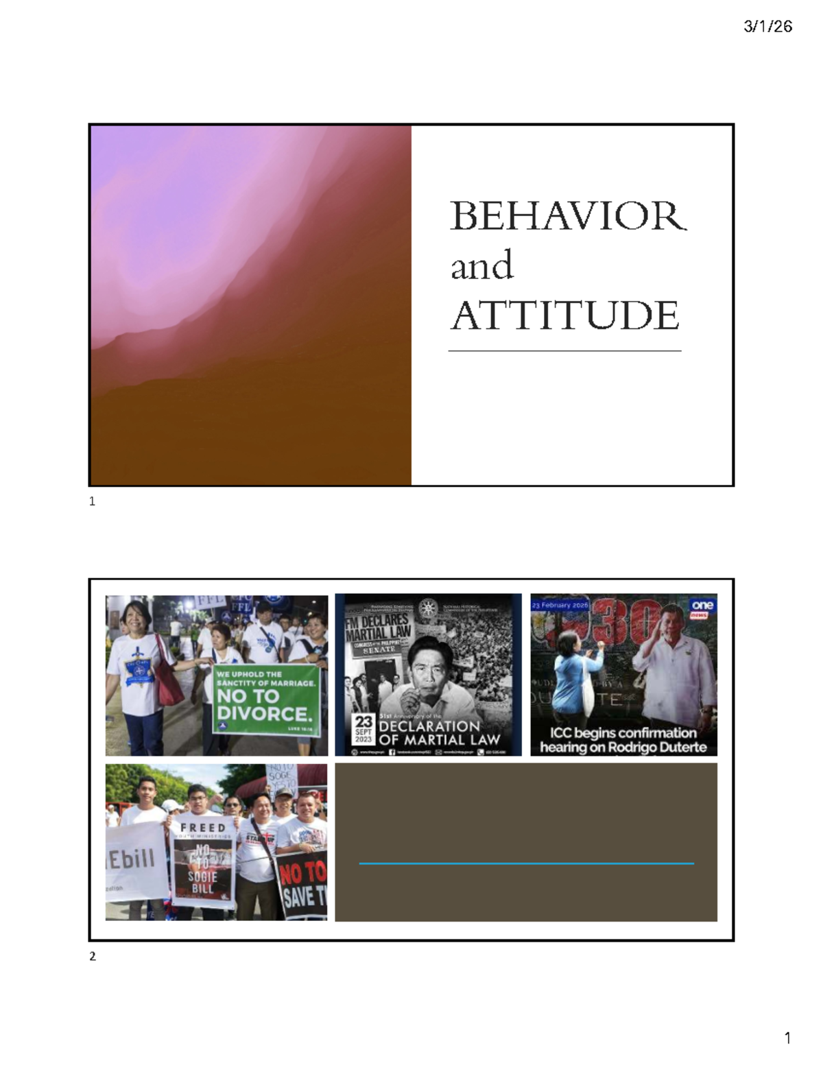BEH 121: Attitude vs Behavior - Insights from Social Psychology - Studocu
