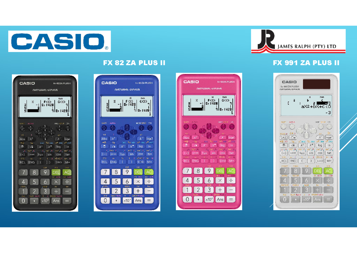 Casio fx-991ZA PLUS II - General Worksheet - FX 82 ZA PLUS II FX 991 ZA ...
