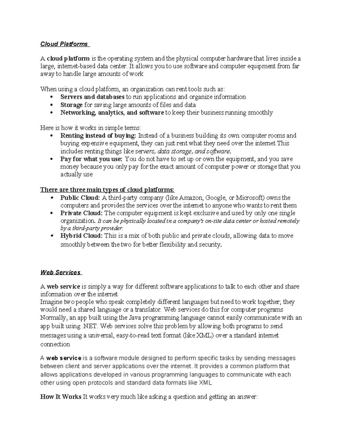 Cloud Platforms Overview: Understanding Cloud Services and Web Services ...