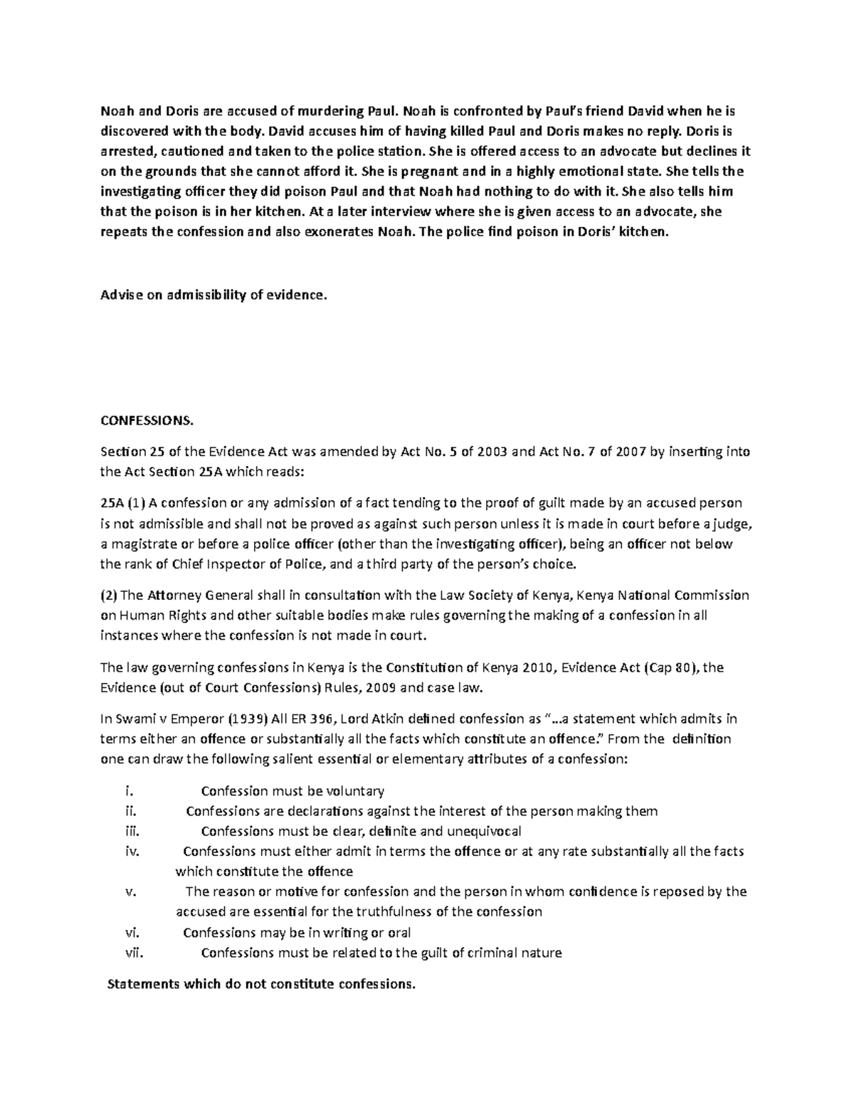 Admissibility of Confessions in Criminal Cases: Analyzing Legal ...