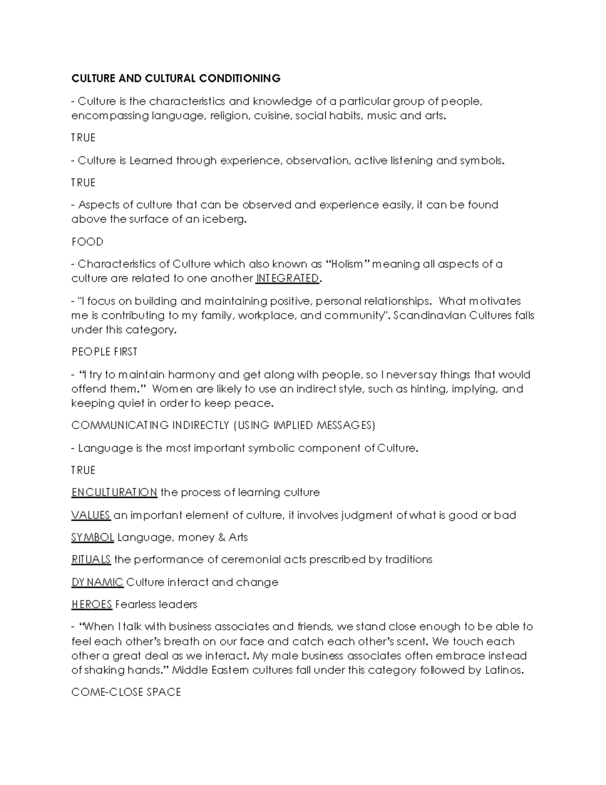Cultural Conditioning and Its Aspects: A Comprehensive Review - Studocu